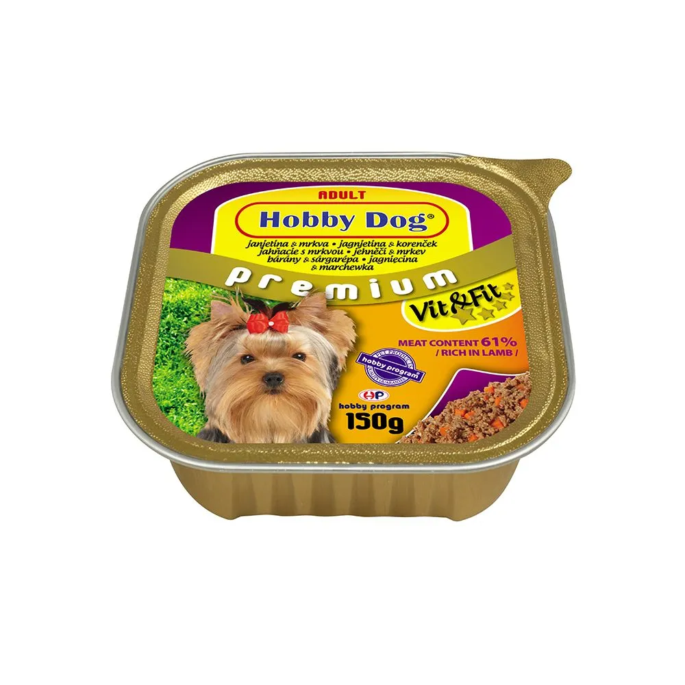 Hobby Dog Jehněčí a mrkev konzerva 150 g