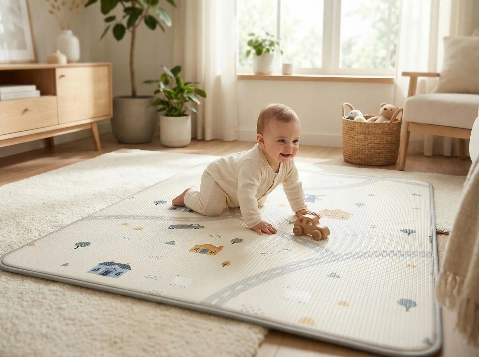 Milly Mally Pěnová podložka KINDER 178×120 cm – oboustranná hrací podložka pro děti