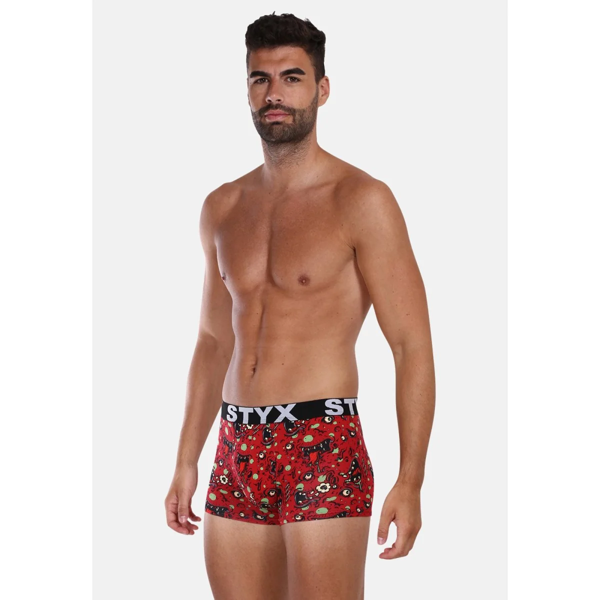 Styx Pánské boxerky art sportovní guma nadrozměr zombie (R1451) 3XL