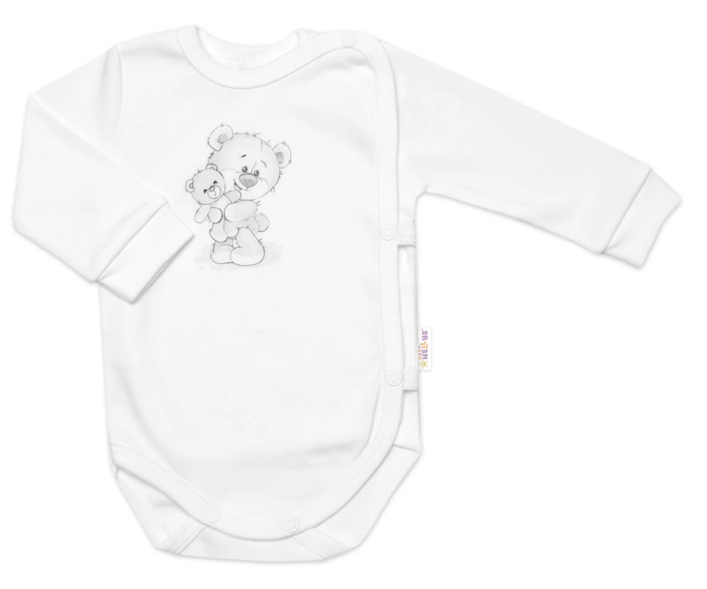 Baby Nellys Soupravička do porodnice pro miminko, 5D, Little Teddy, bílá, vel. 56