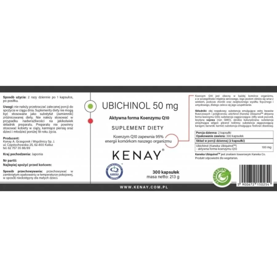 Kenay Ubichinol koenzym Q10 200 mg 300 kapslí