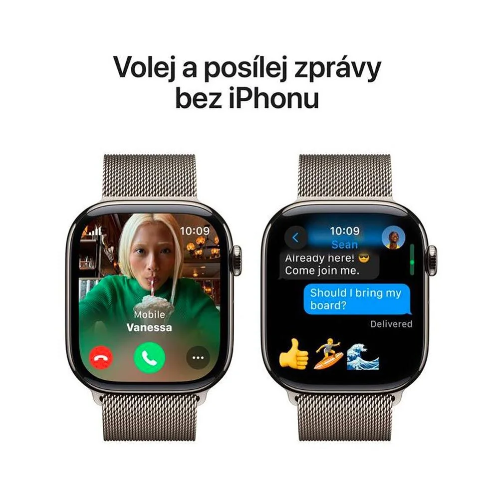 Apple Watch S10 Cellular 42 mm Milanese loop chytré hodinky tit/nat