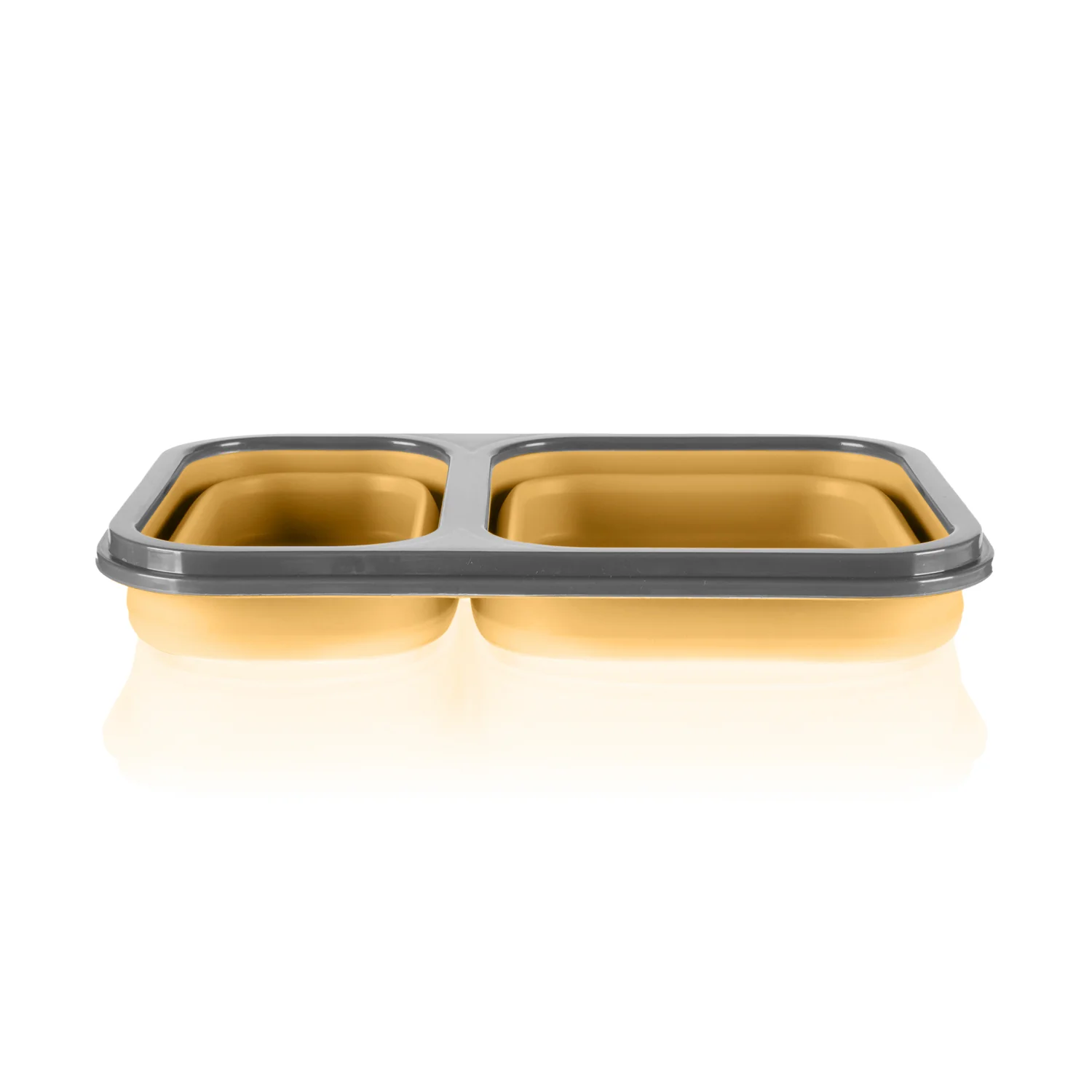 Zopa Silikonový svačinový box s příborem velký, Mustard Yellow 1