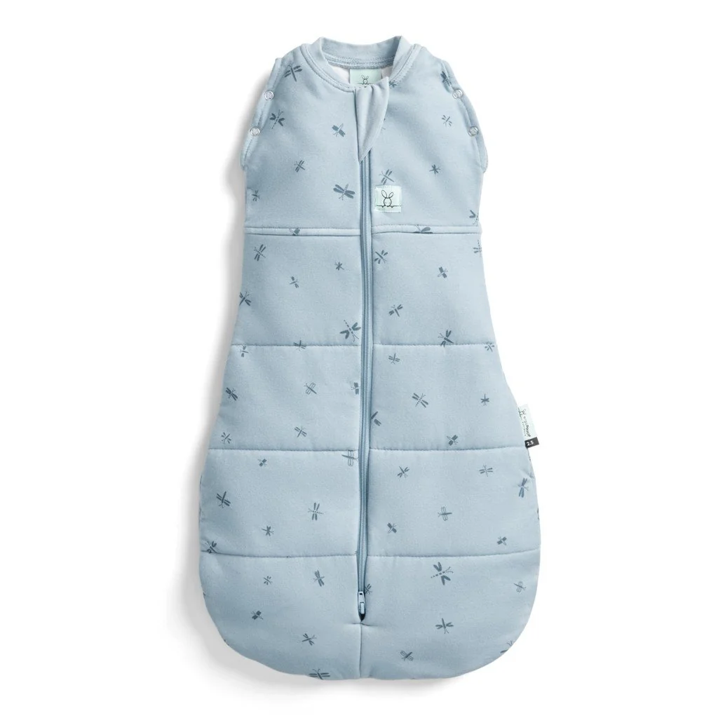 ergoPouch Zavinovačka a pytel na spaní 2v1 Cocoon Dragonflies 0-3 m, 3-6 kg, 2,5 tog