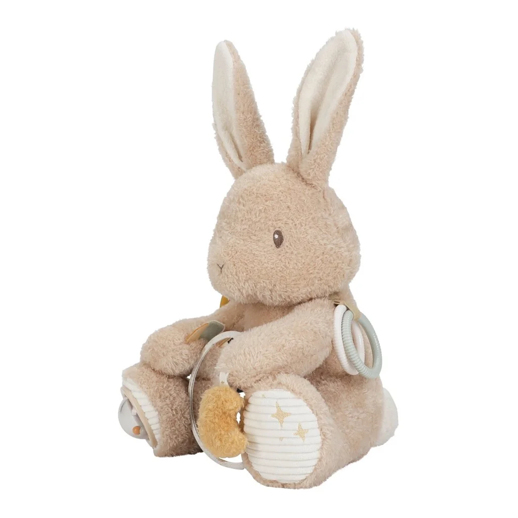 Little Dutch Králíček plyšový s aktivitami Newborn Naturals