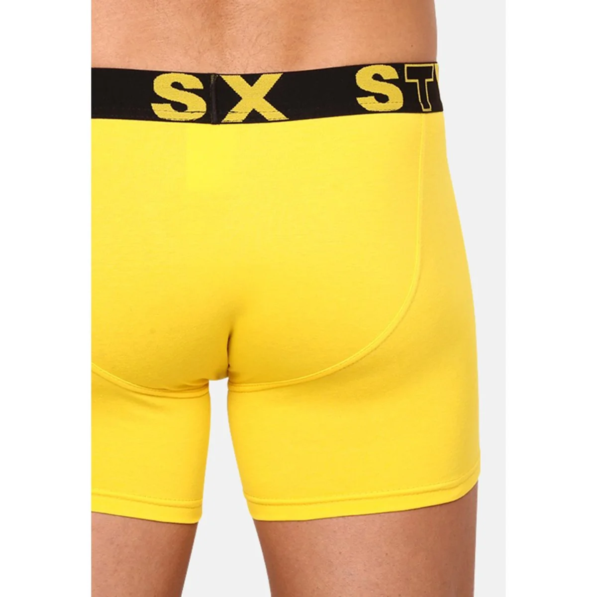 Styx Pánské boxerky long sportovní guma žluté (U1068) XXL