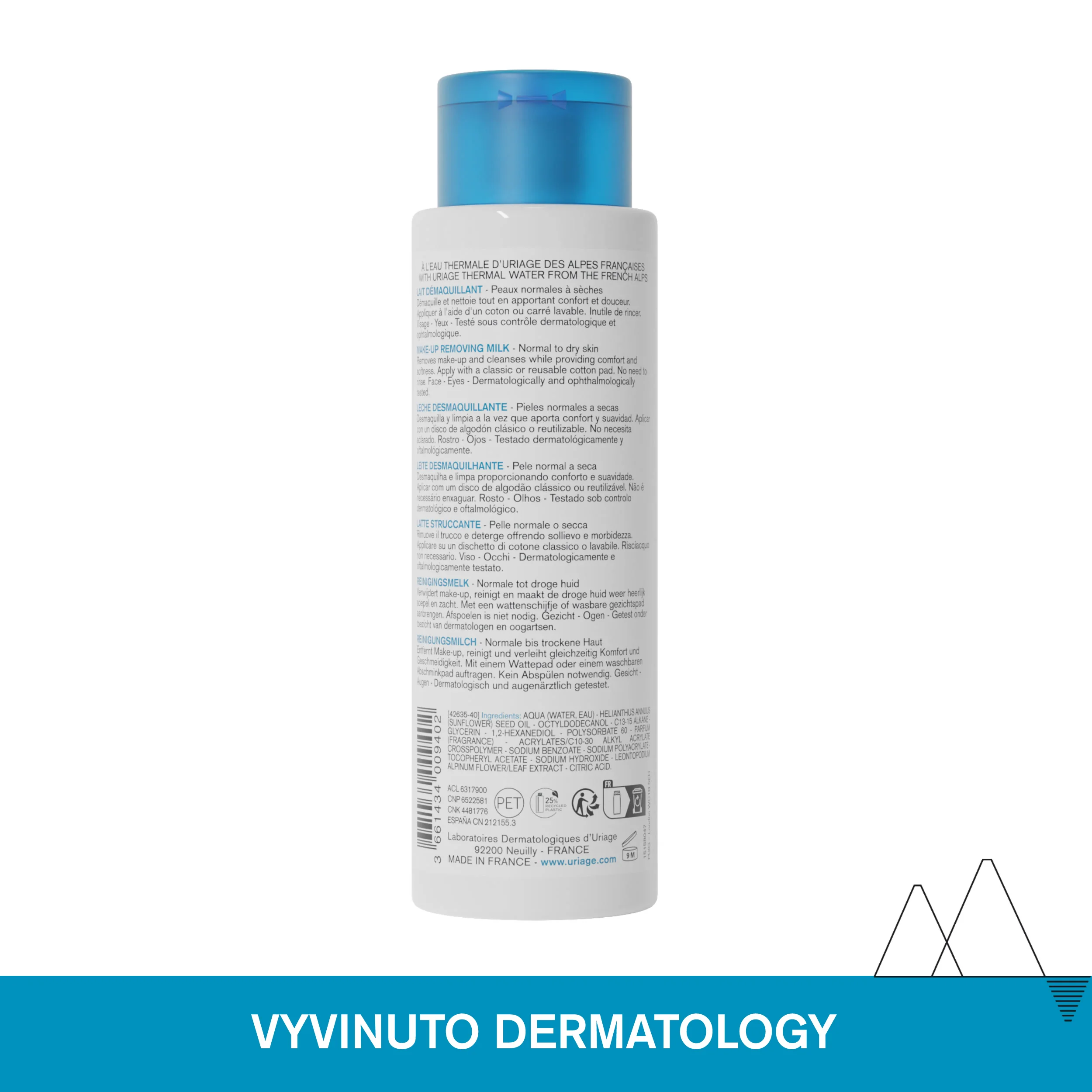 Uriage Odličovací mléko 250 ml