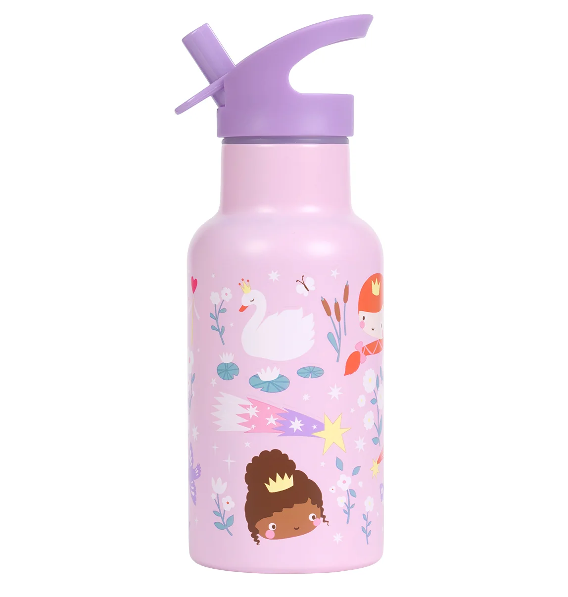 A Little Lovely Company nerezová láhev na pití, 350 ml - princezny