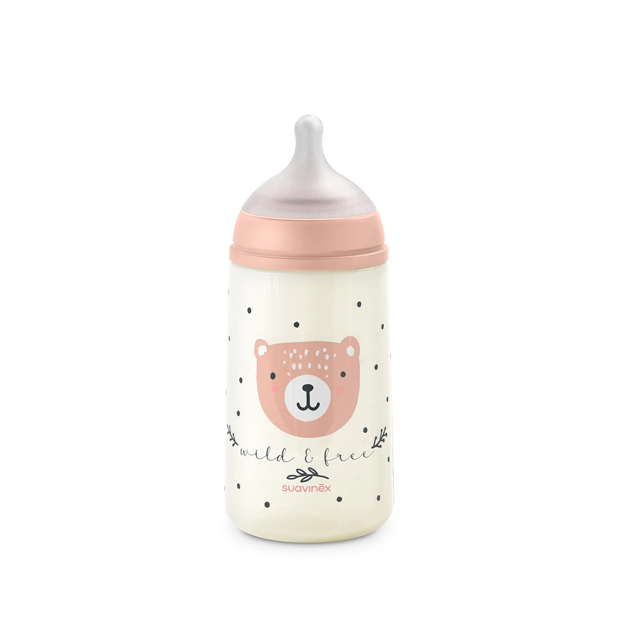Suavinex Kojenecká láhev WILD&FREE M 270 ml 1 ks růžová