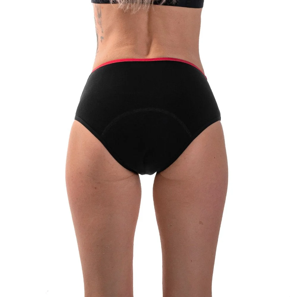 Repetky Menstruační kalhotky s merinem, vysoké, pro střední menstruaci S