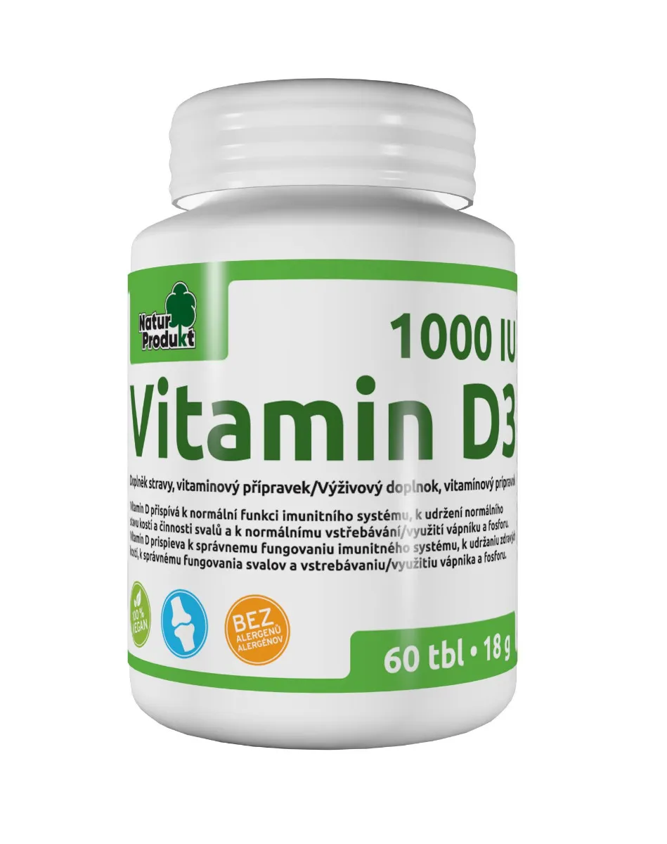 Naturprodukt Vitamin D3 1000 IU 60 tablet