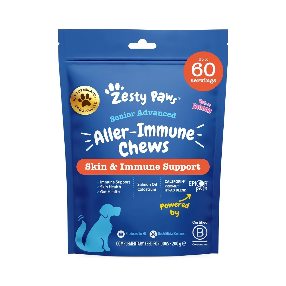 Zesty Paws Senior Advanced Allergy & Immune Chews na podporu imunity pro starší psy 60 ks