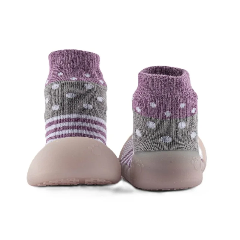 Chameleon ponožkové botičky Lilac Polka vel. 115