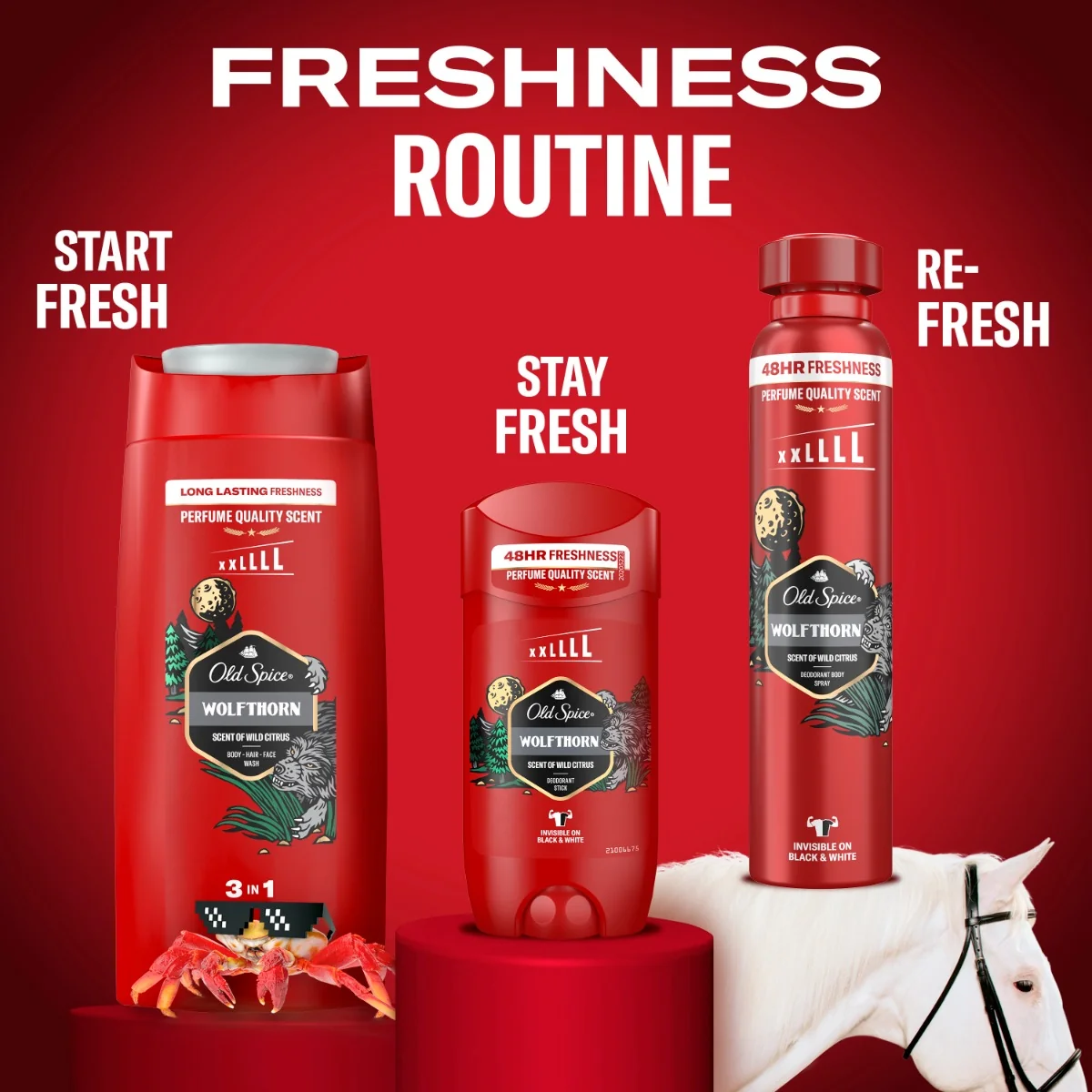 Old Spice Wolfthorn Pánský sprchový gel 3v1 675 ml