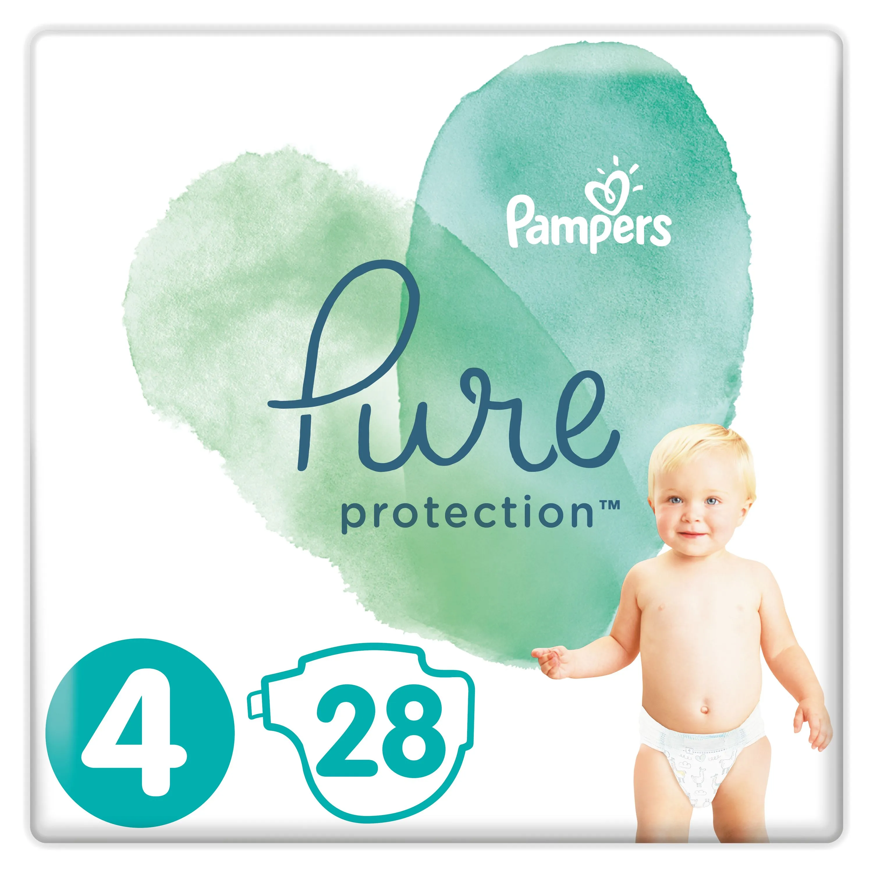 Pampers Pure Protection vel. 4 dětské plenky 28 ks