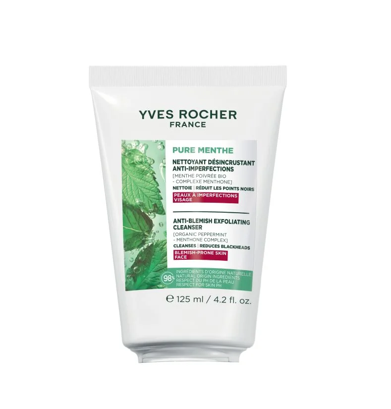 Yves Rocher Pure Menthe Čisticí gel s jemným peelingem 125 ml