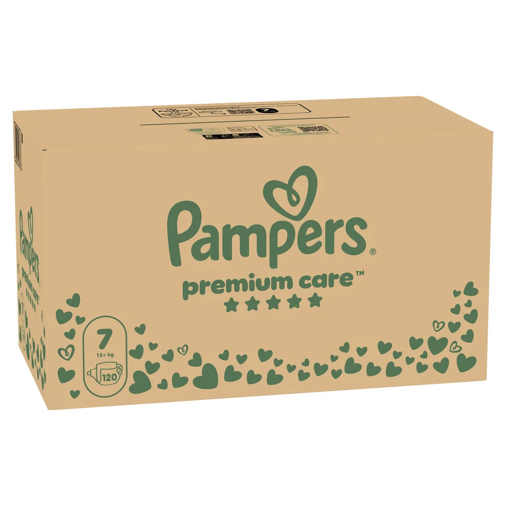 Pampers Premium Care vel. 7 15+ kg dětské pleny 120 ks