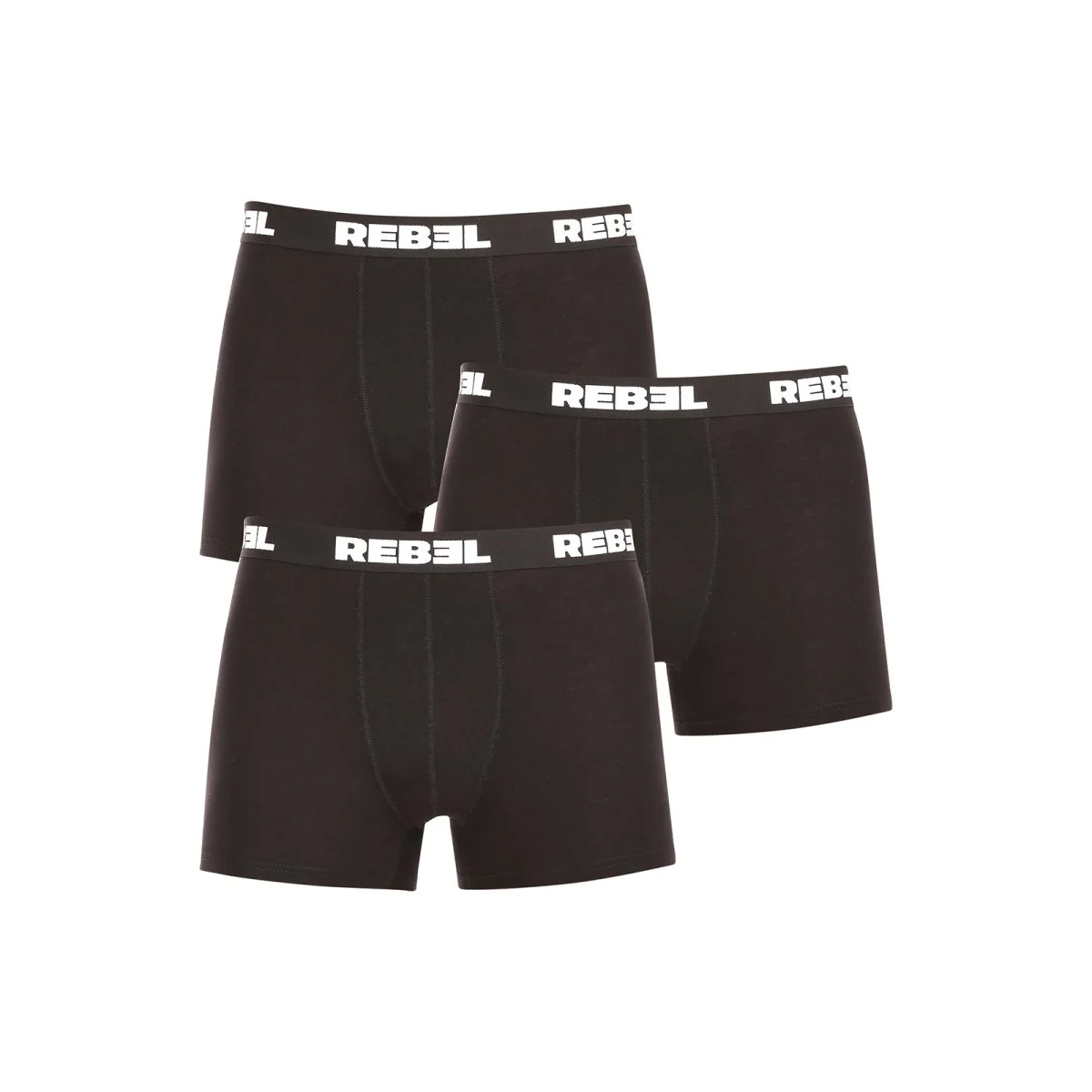 Nedeto 3PACK pánské boxerky Rebel černé (3NBR001) 5XL 