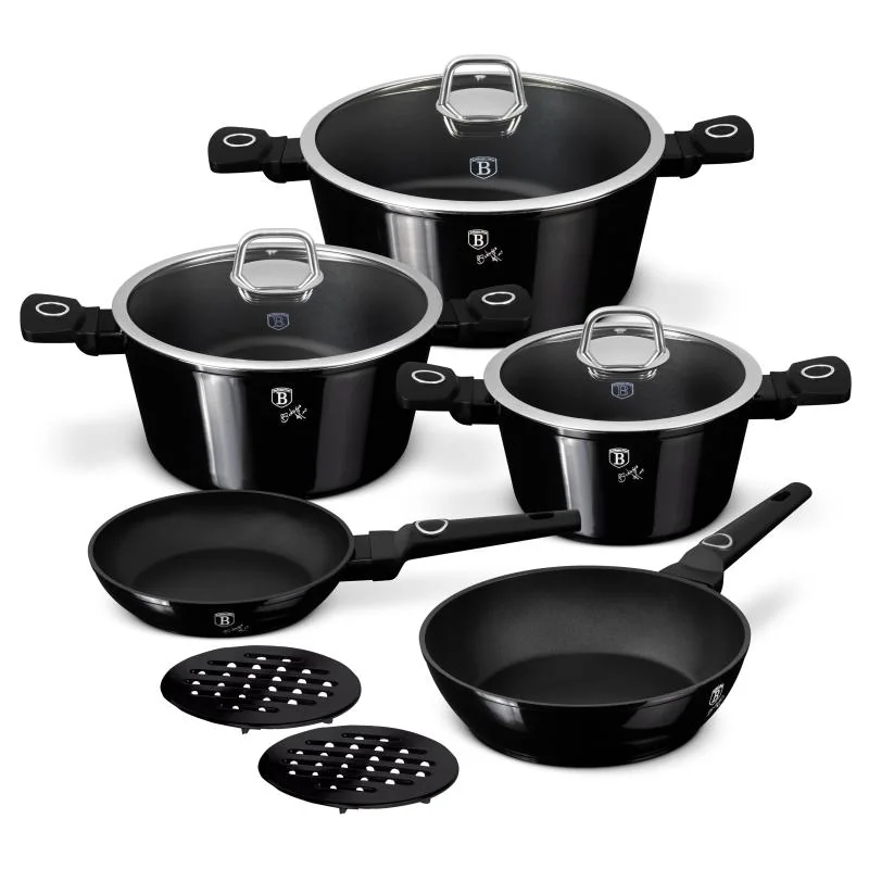 Berlingerhaus Sada nádobí s titanovým povrchem 10 ks Black Vantage Collection