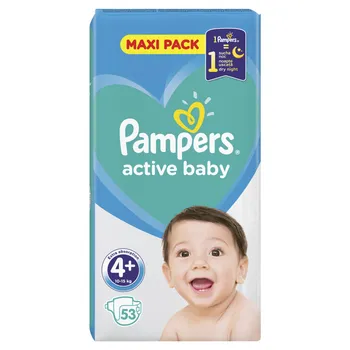 Pampers Active Baby vel. 4+ Maxi+ dětské pleny 53 ks