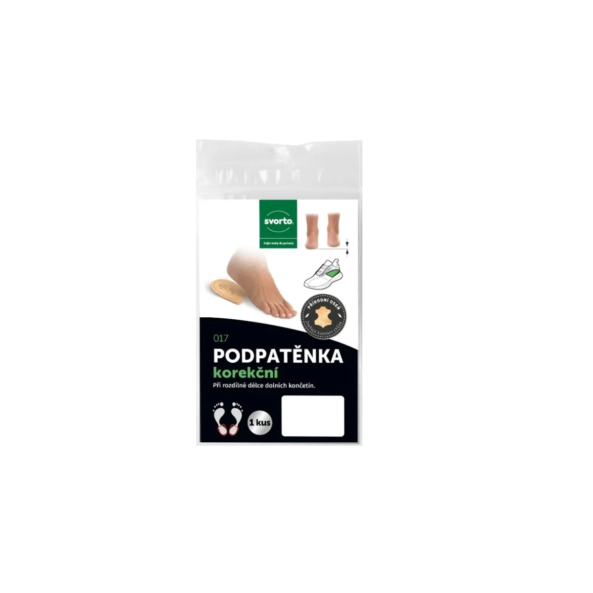 Svorto 017/a Podpatěnka korekční 0,5 cm 43-46 1 ks