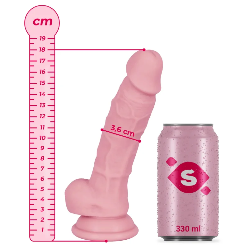 Sexy Elephant Dildo s přísavkou a varlaty Silicone (18 cm)