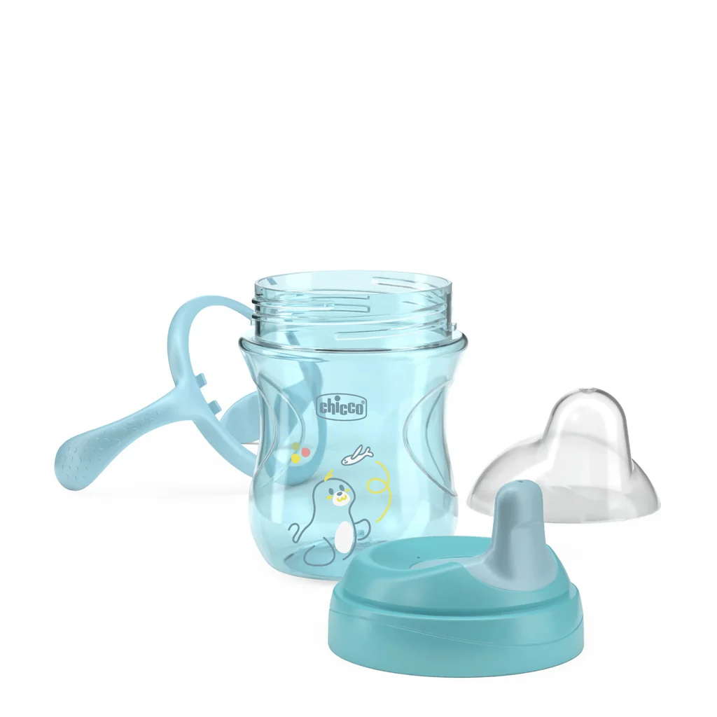 Chicco Hrneček Training s držadly 6m+ 200 ml teal