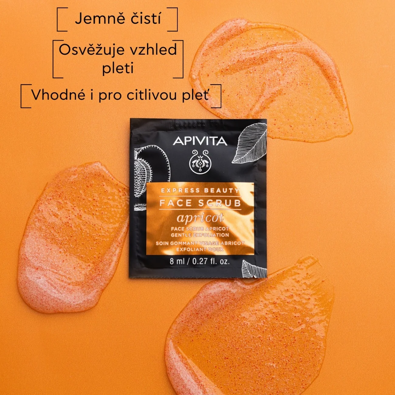 APIVITA Express Beauty Apricot pleťový peeling 2x8 ml
