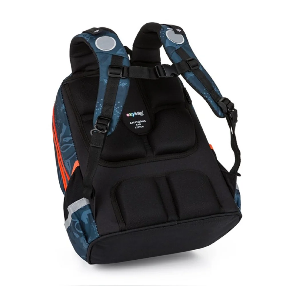 Oxybag OXY JUMPER - školní set Auto 3 ks: batoh, penál, sáček batoh, penál, sáček