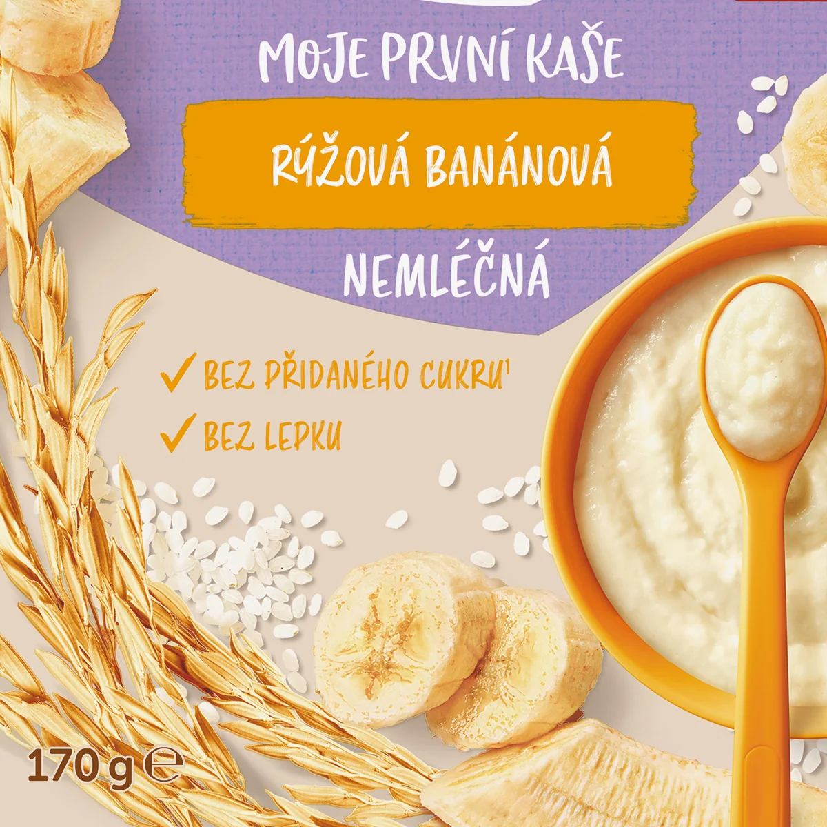 Hami Nemléčná kaše rýžová banánová 4m+ 170 g