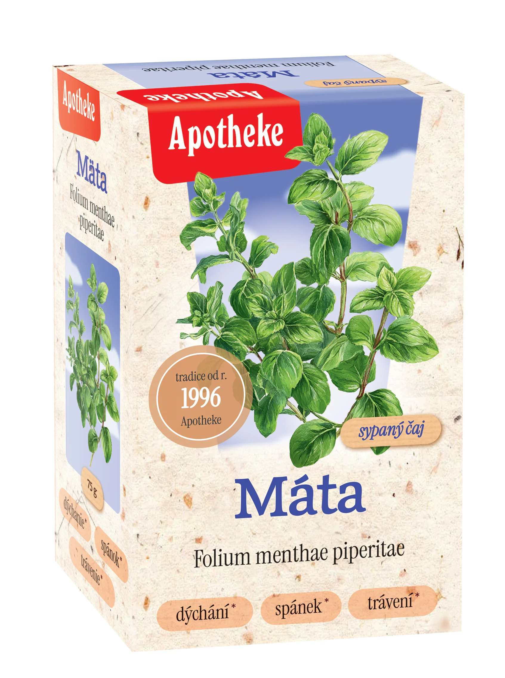 Apotheke Máta peprná list sypaný čaj 75 g