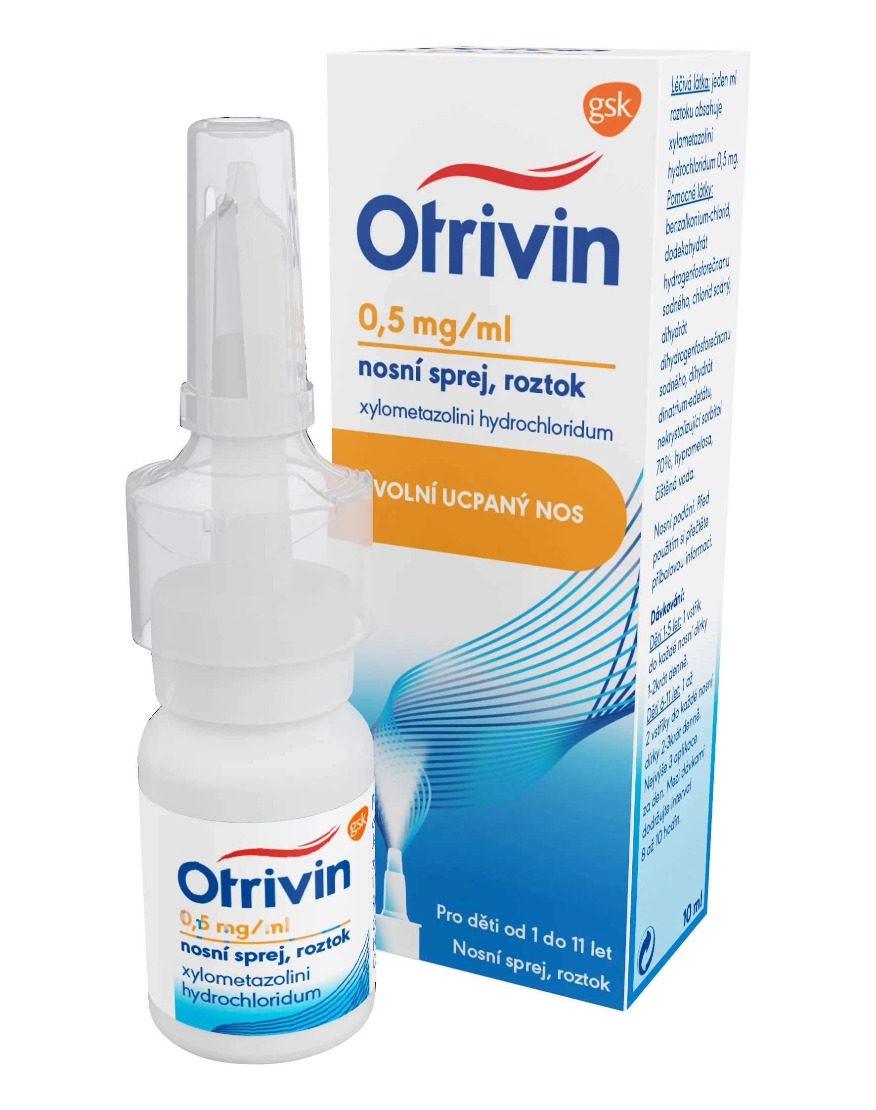 Otrivin 0,5 mg/ml nosní sprej 10 ml