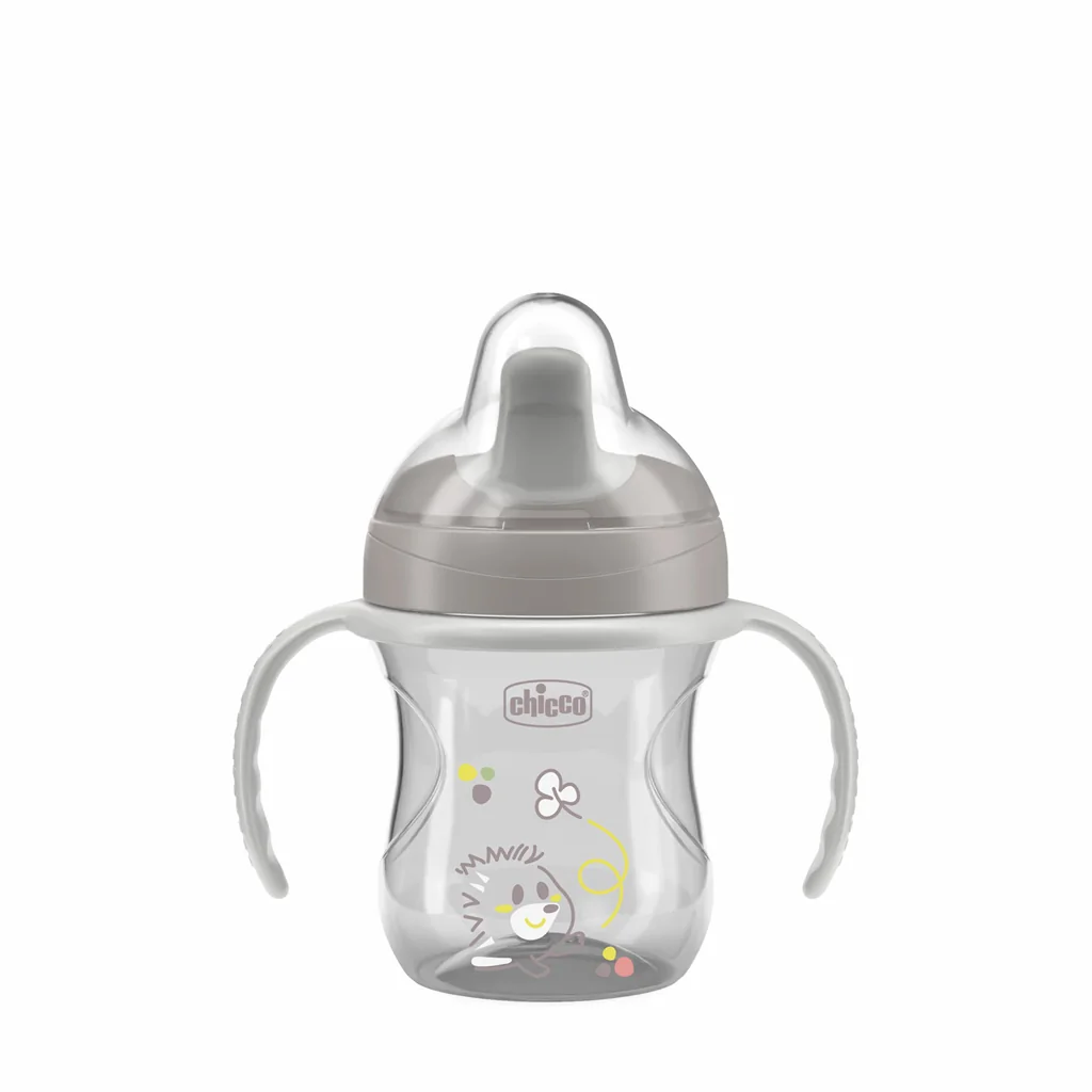 Chicco Hrneček Training s držadly 6m+ 200 ml grey