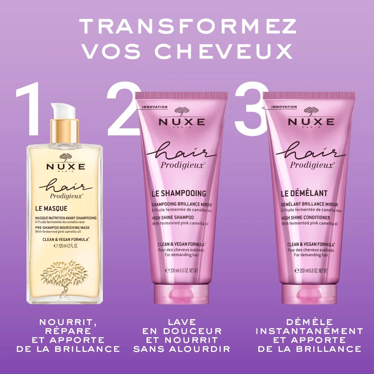 Nuxe Hair Prodigieux Kondicionér pro vysoký lesk vlasů 200 ml