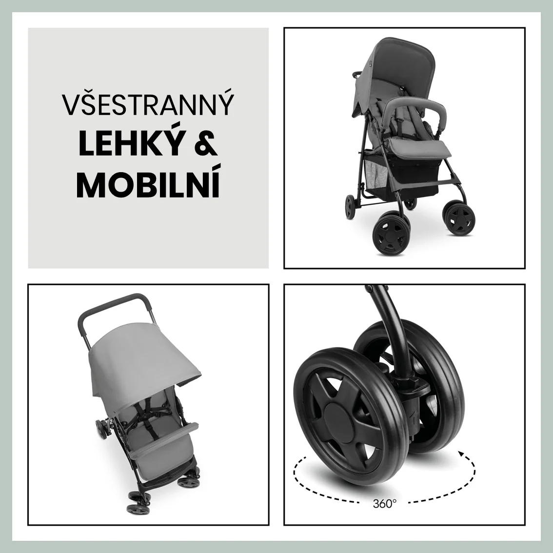 Hauck Sporťák Sport Grey