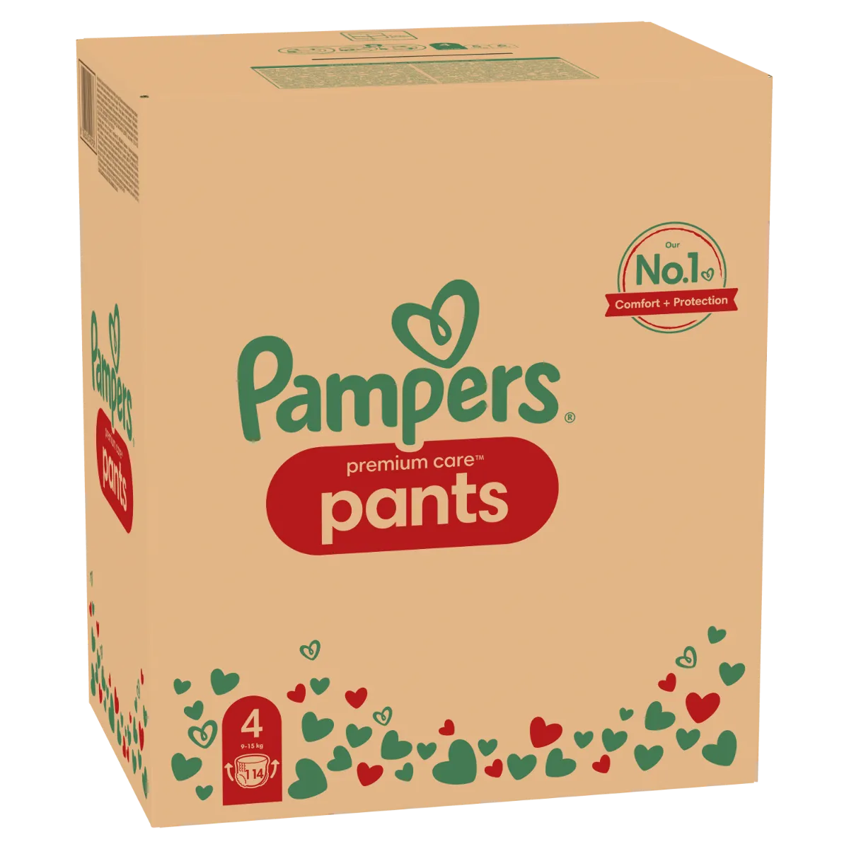 Pampers Premium Care Pants vel. 4 9–15 kg plenkové kalhotky 114 ks
