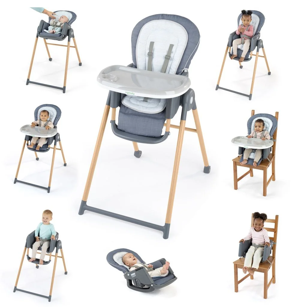 Ingenuity Židle jídelní Deluxe 7v1 Proper Positioner™ Chambray 0m+ do 23 kg