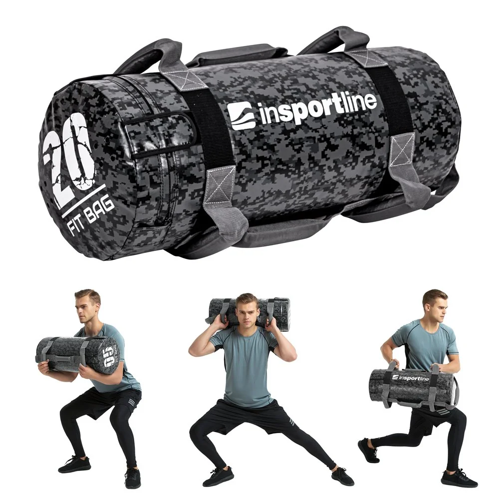 inSPORTline Posilovací vak s úchopy Fitbag Camu 20 kg
