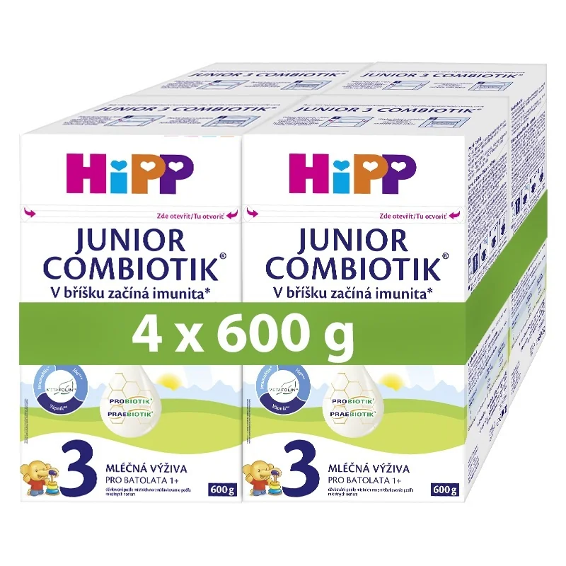 Hipp 3 Junior Combiotik Batolecí mléko 4x600 g