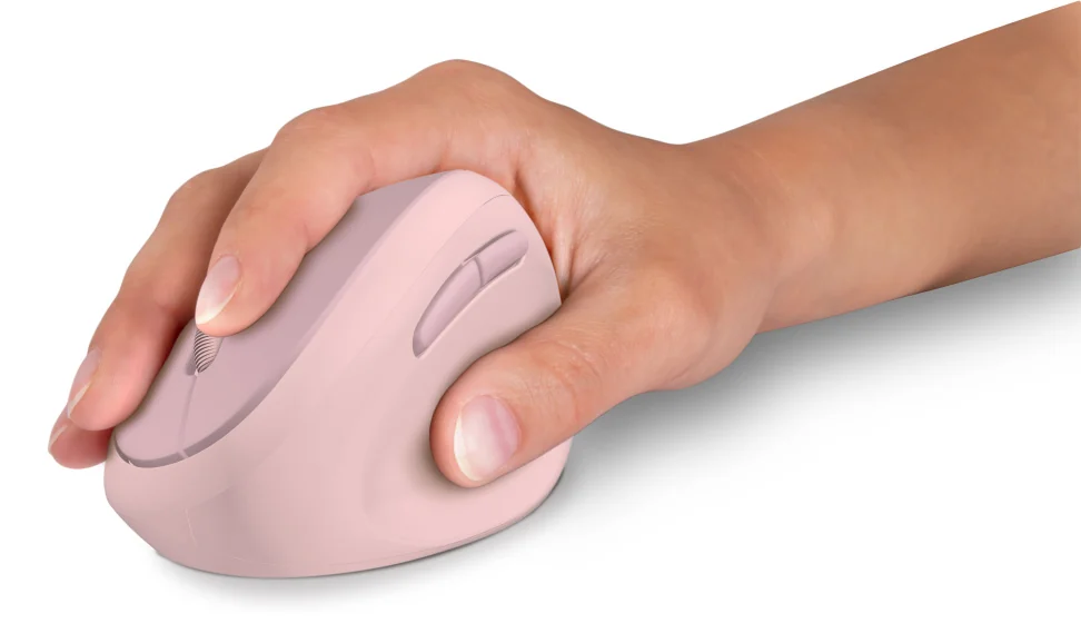 Connect IT For Health Ladies CMO-2600-PK ergonomická vertikální myš růžová