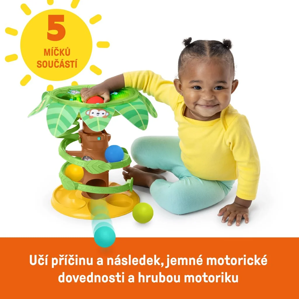 Brightstarts Dráha kuličková hudební Tropical Twirl 6m+