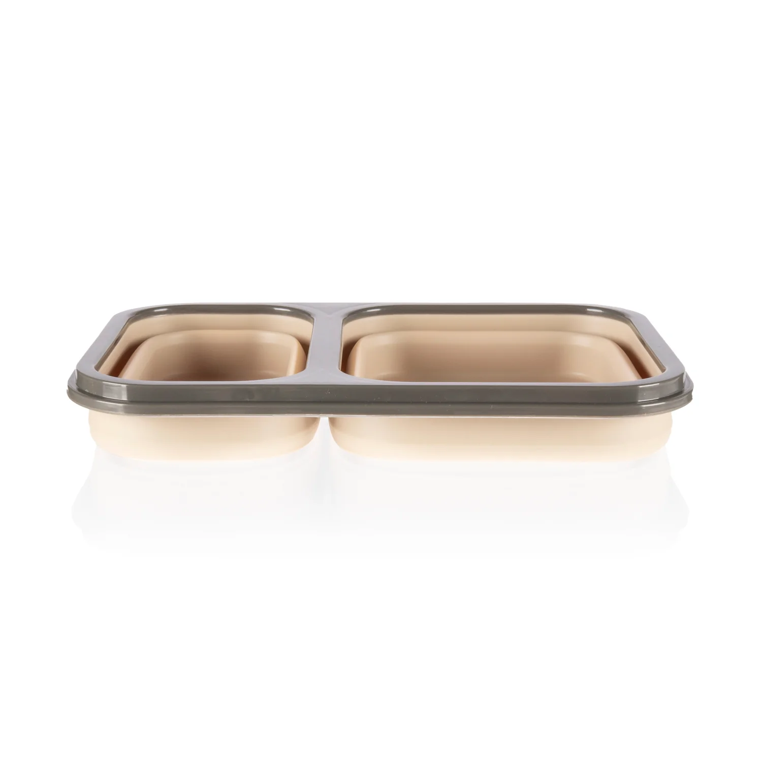 Zopa Silikonový svačinový box s příborem velký, Sand Beige 2