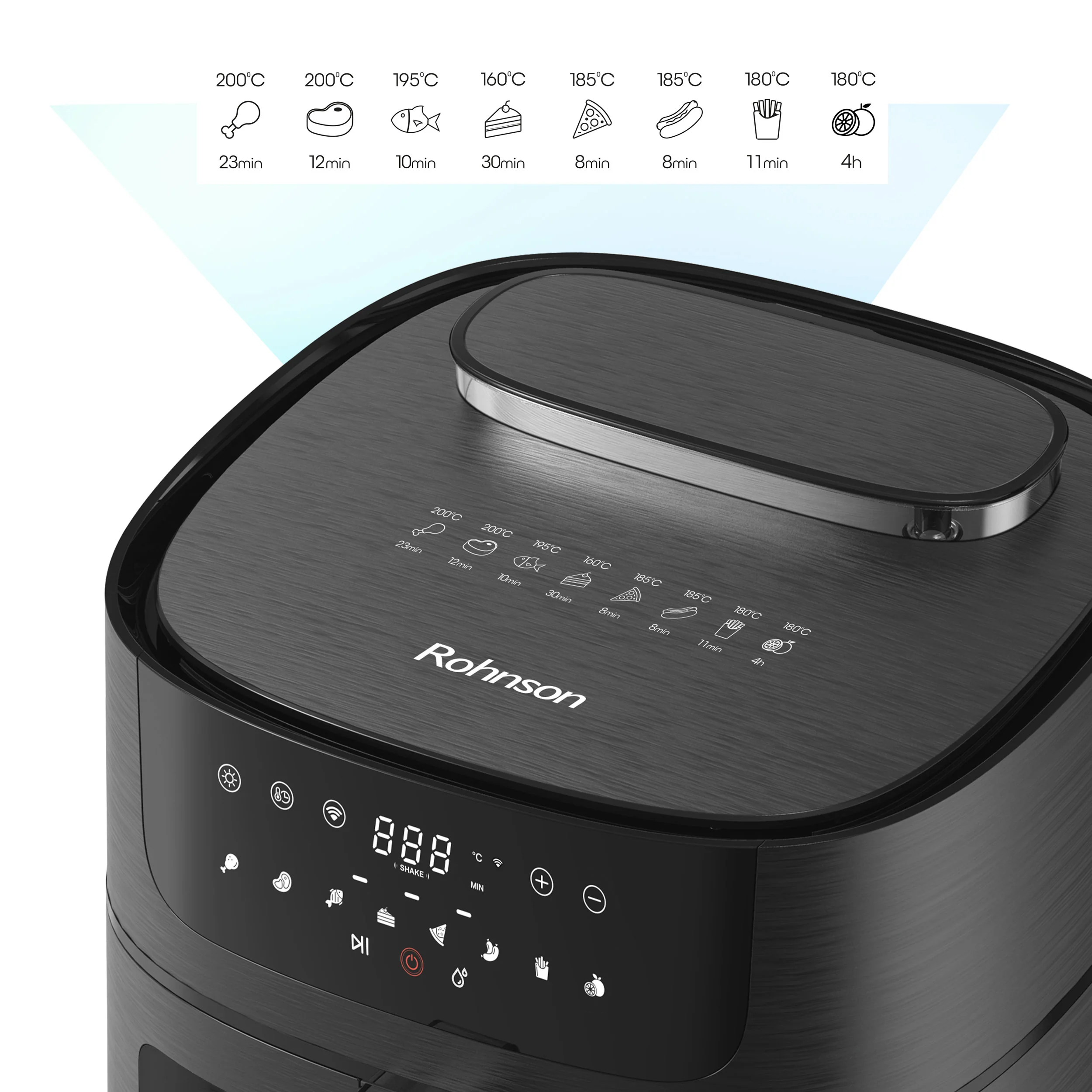 Rohnson Horkovzdušná fritéza R-2858 SmartChef XL 2 Wi-Fi – 8 l