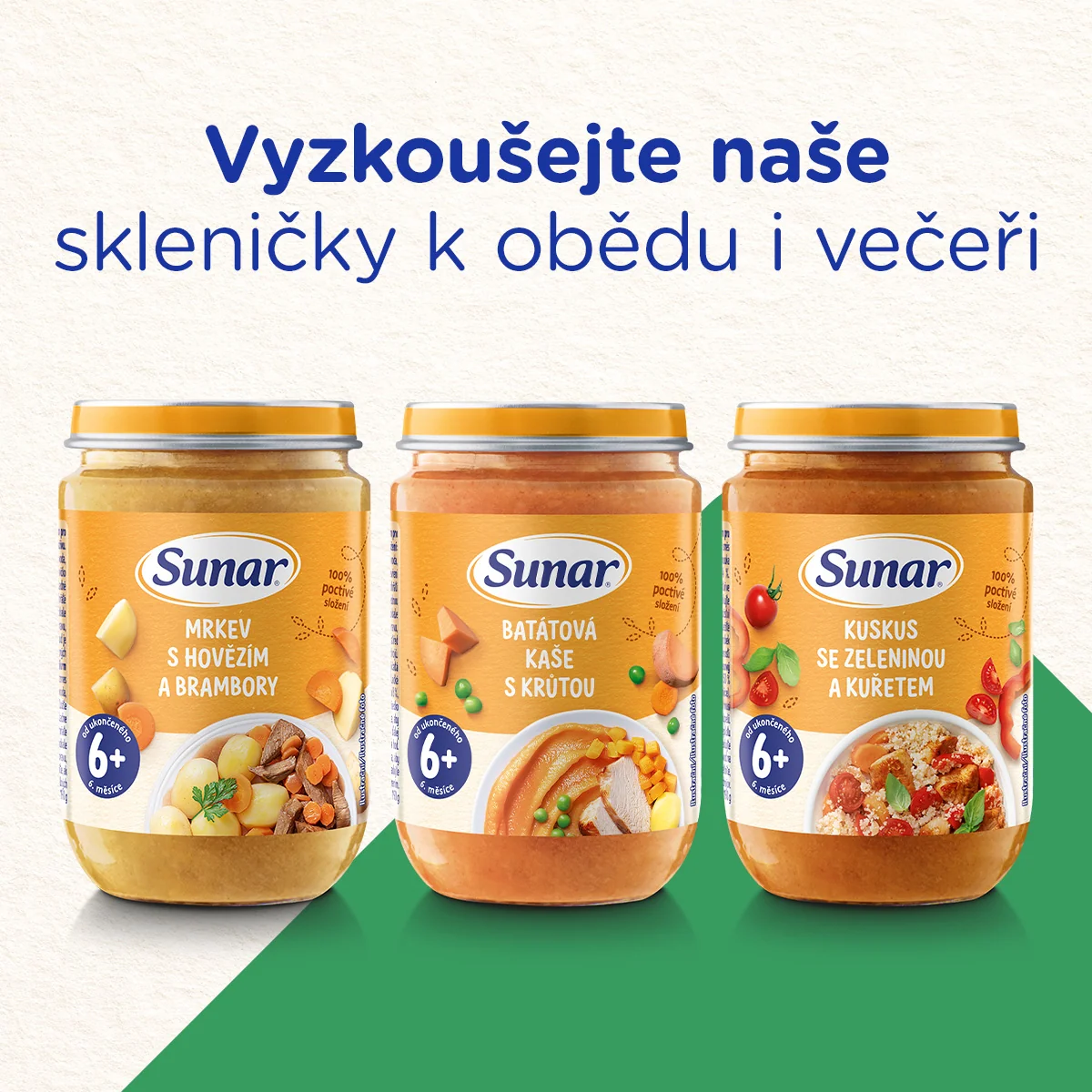Sunar Příkrm Batáty s kuřecím masem 6m+ kapsička 120 g