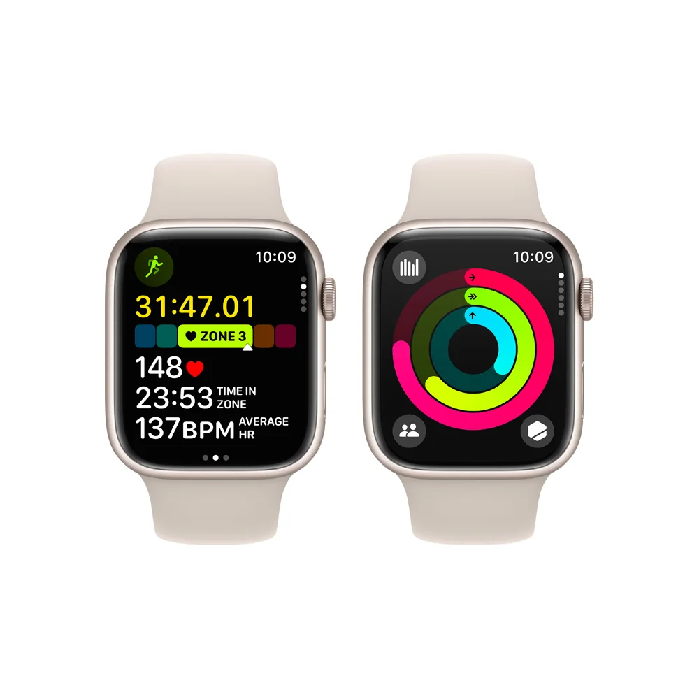 Apple Watch S9 45 mm sport band M/L smart hodinky Starlight