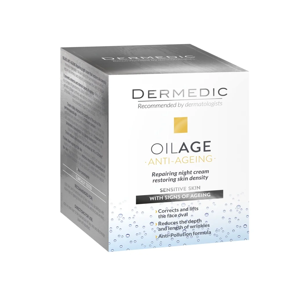 Dermedic Oilage Anti-Ageing noční krém pro obnovu hustoty pleti 50 g