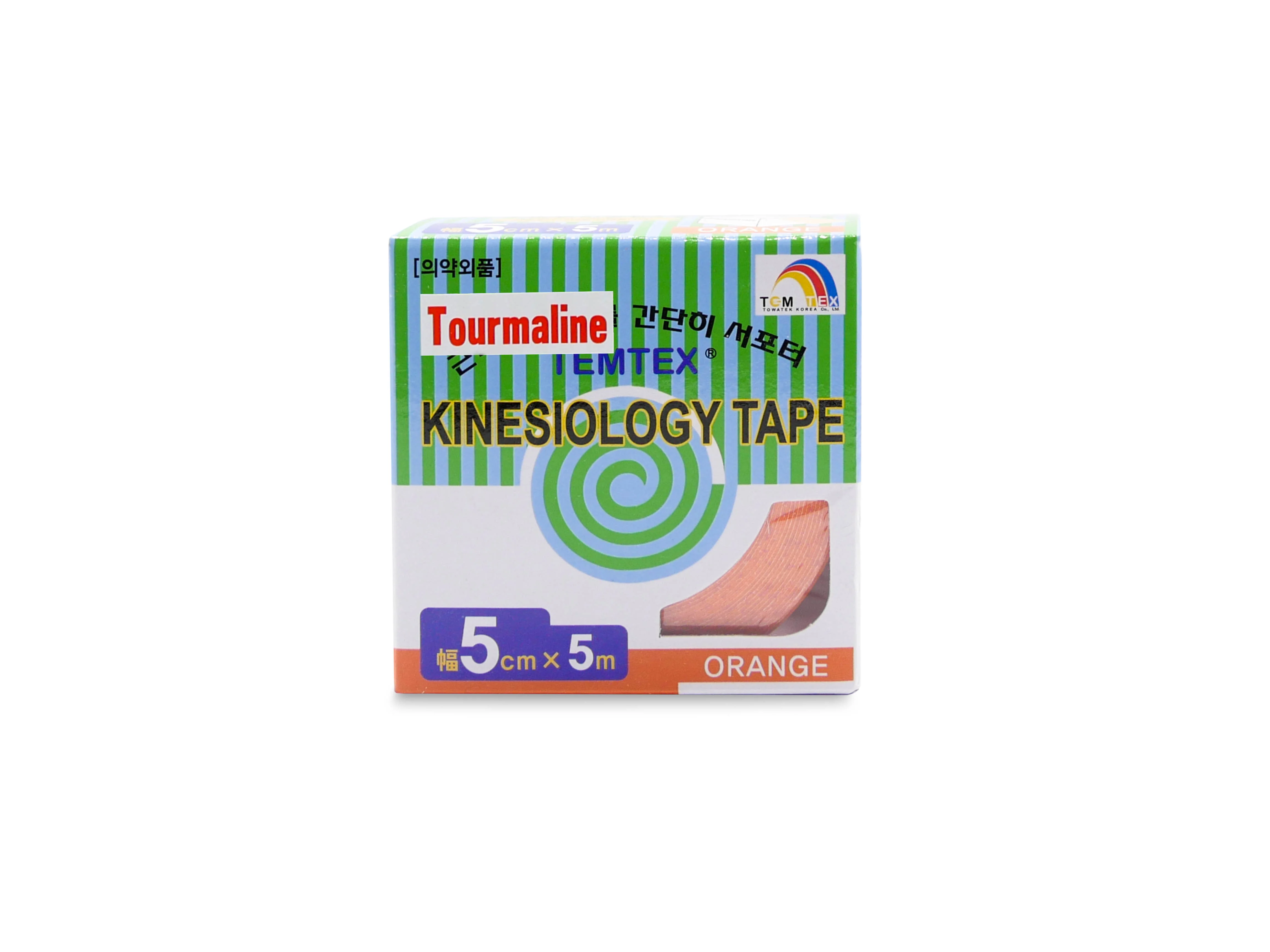 TEMTEX Kinesio tape Tourmaline, oranžová tejpovací páska 5cm x 5m
