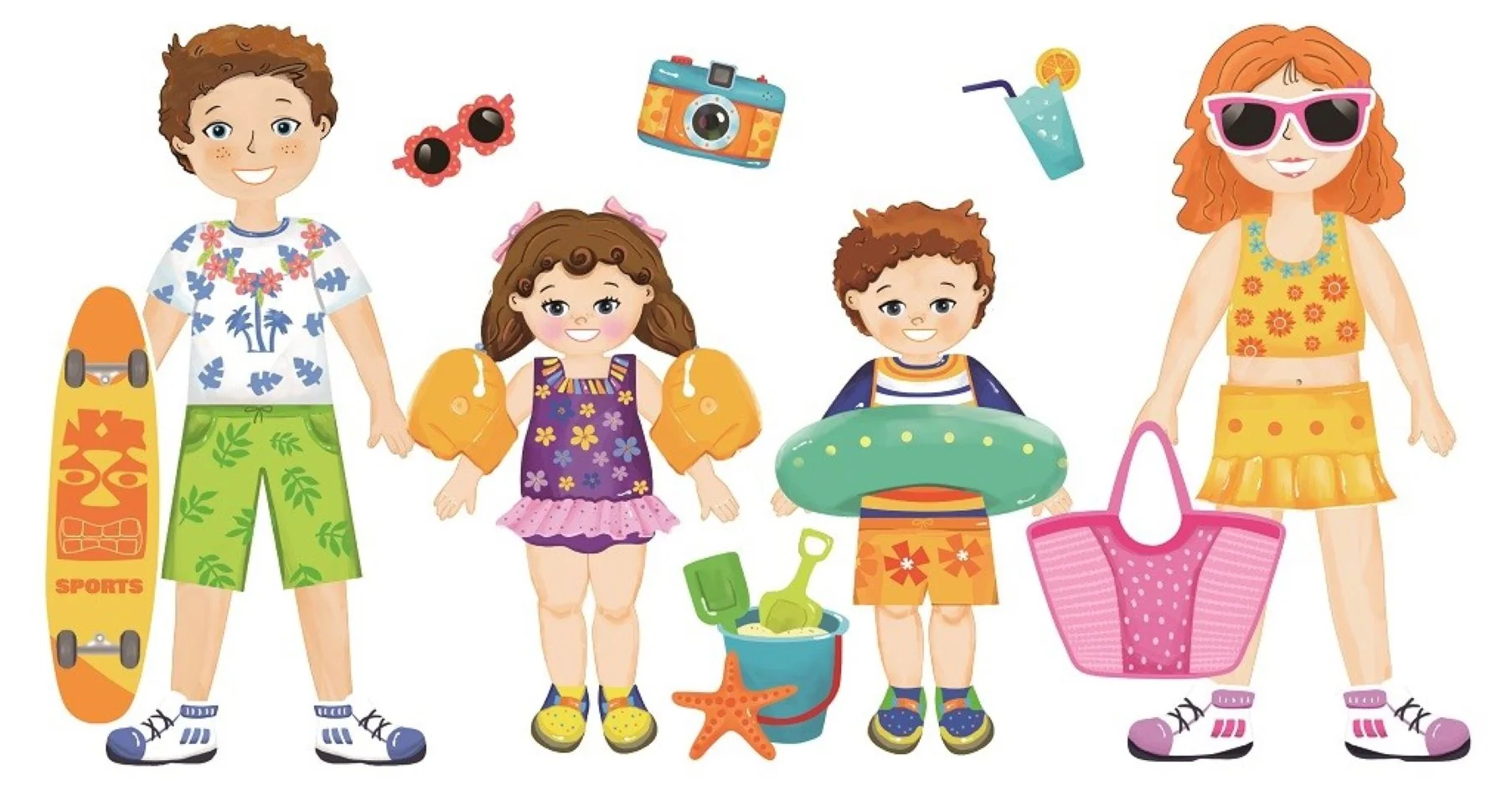 2Kids Toys Magnetické oblékání Rodina
