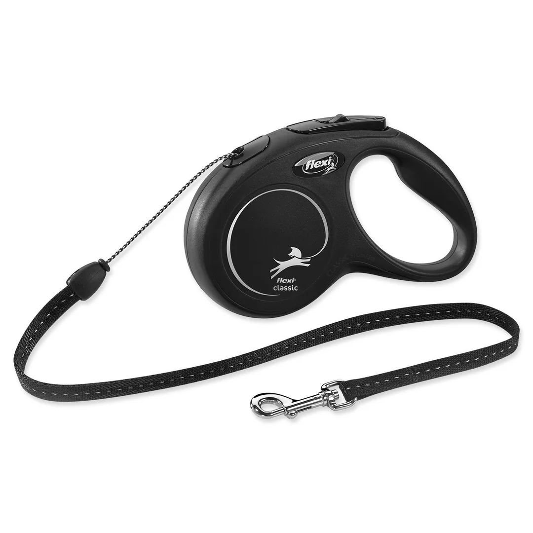 Flexi Vodítko Classic New lanko S černé 5m