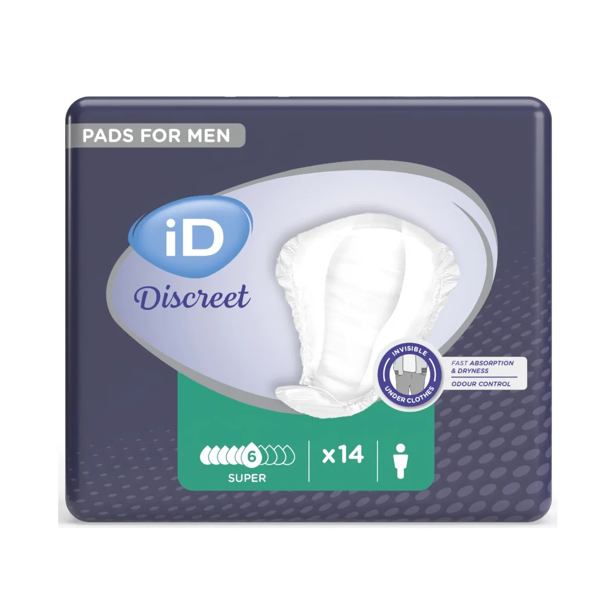 iD Discreet for Men Level 3 Super absorpční vložky pro muže 14 ks